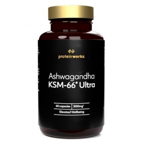 Ashwagandha KSM-66 Ultra, Formule Premium Haute Puissance 3000mg, Extrait dAshwagandha KSM-66 Bio 250mg, Enrichi en Vitamine