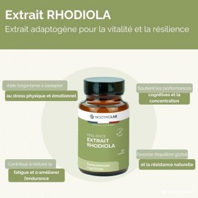 Rhodiola Rosea – Résilience, Stress & Fatigue – Plante Adaptogène – 60 Gélules Végétales – Nootrolab