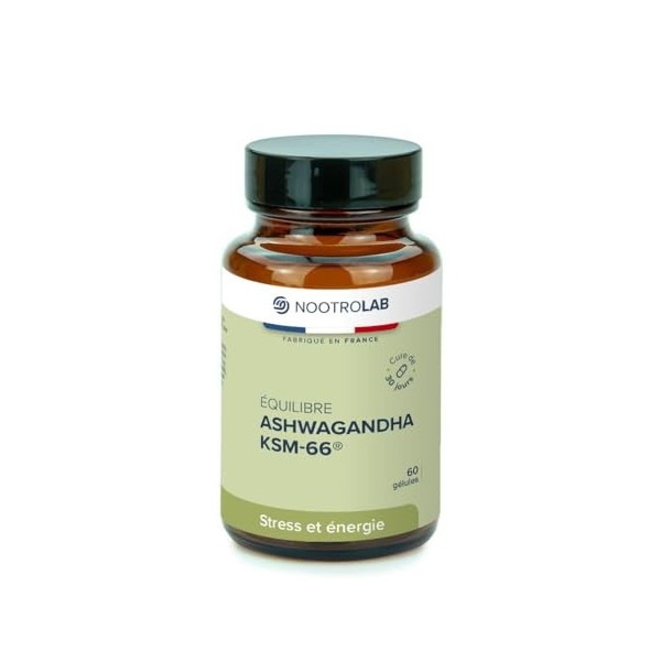 Ashwagandha BIO KSM-66® – Extrait Breveté Full Spectrum – 1200 mg – Gestion du Stress, Sommeil, Vitalité, Fertilité – Régulat