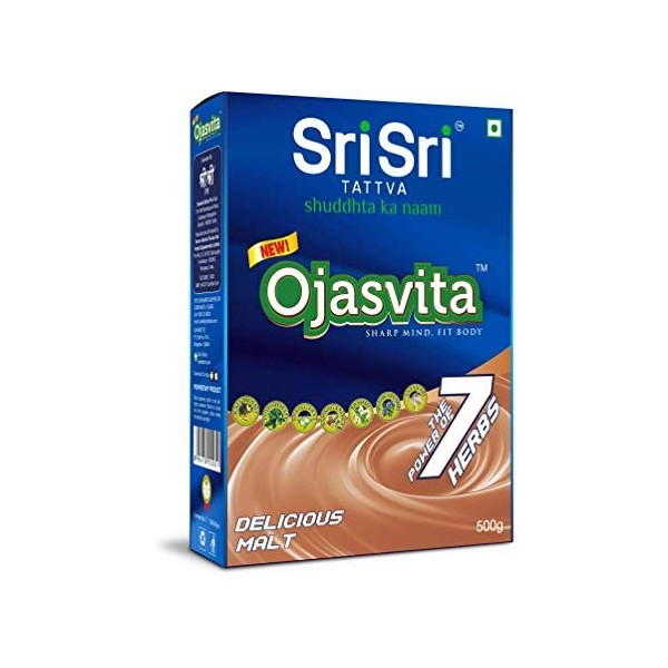 Sri Sri Tattva Ojasvita Fraise – Mélange à boisson pour un esprit vif et un corps sain – 1 kg Ashwagandha