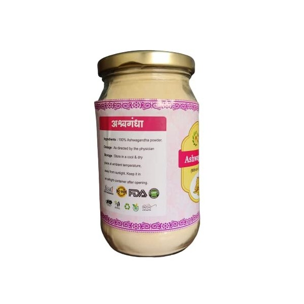 Neel Ayurvedics Poudre dAshwagandha pure – 200 g lot de 3 | pour lénergie et la vitalité