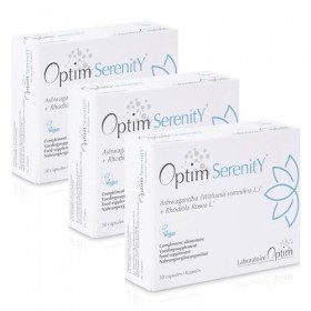 OPTIM Serenity Pack 3 x 30 gélules Ashwagandha & Rhodiola – Complément ashwagandha anti stress naturel, sérénité & équilibre 