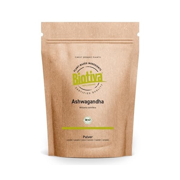 Ashwagandha poudre bio 2kg 2x1kg - poudre de racine dAshwagandha - baie du sommeil - Ayurveda - ginseng indien - Withania