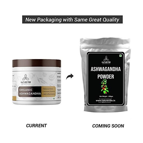 Naturevibe Botanicals Organic Ashwagandha Powder - 200gms