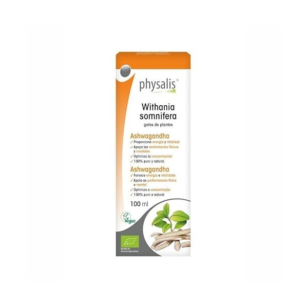 PHYSALIS ASHWADANDHA extracto 100ml. BIO – produit multifonction à large champ d’application, s’intègre facilement dans une r