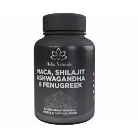 Heka Naturals Complexe Vitalité Masculine | 90 Gélules avec Ashwagandha, Maca, Fenugrec & Shilajit, Extraits Végétaux traditi