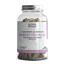 Energy Formula - Ashwagandha Capsules - 100 capsules - 25000mg - Extrait de racine de Withania somnifera L. + vitamines B pou