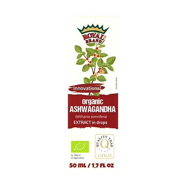 Royal Brand Bio Ashwagandha - extrait en gouttes / 50 ml / 1.7 fl oz