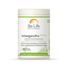BE-LIFE | Ashwagandha 5000 BIO | Complément alimentaire certifié bio | Résistance au stress, favorise la détente, fortifie l’...