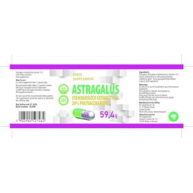 Astragalus Équivalent à 6000 mg 400 mg dextrait 15:1 120 gélules végétaliennes, 20 % polysaccharides, complément alimentai