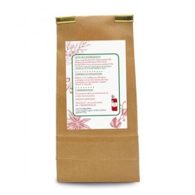 Tisane Tension Bio 100g - Mélange Relaxant de Vigne Rouge, Olivier, Aubépine, Tilleul et Anis Vert - Aide à Maintenir une Ten