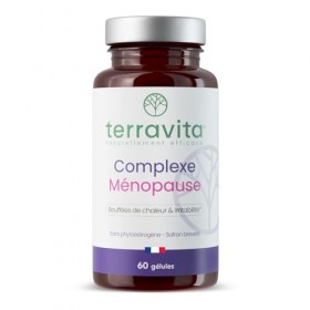 Complexe Ménopause | Sans Hormones | Avec Pollen et Safran Breveté | Bouffées de Chaleur, Fatigue, Stress et Variations d’Hum
