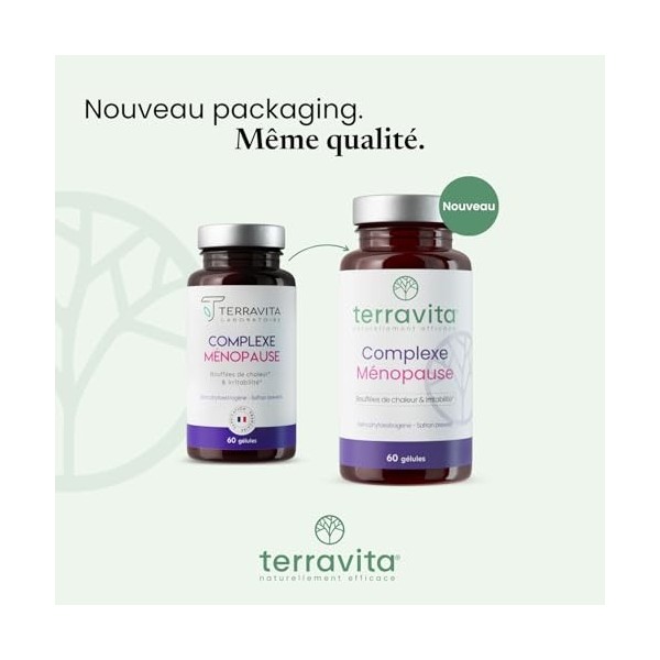 Complexe Ménopause | Sans Hormones | Avec Pollen et Safran Breveté | Bouffées de Chaleur, Fatigue, Stress et Variations d’Hum