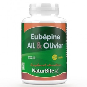 Eubépine, Ail & Olive, 500mg 250 perles. NaturBite