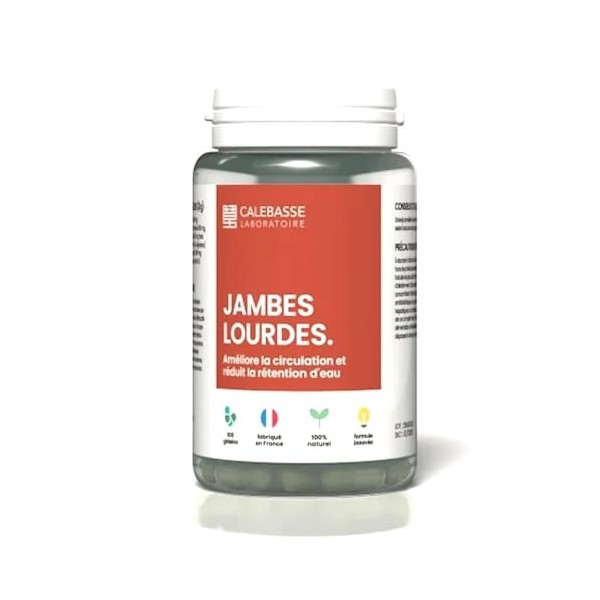 Formule Jambes Lourdes | Circulation Sanguine & Drainage Lymphatique pour Réduction de la Rétention d’eau | Complément Alimen