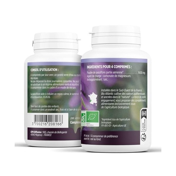 Complexe Sommeil Bio - A base d Escholtzia de Passiflore et d Aubépine - 200 comprimés