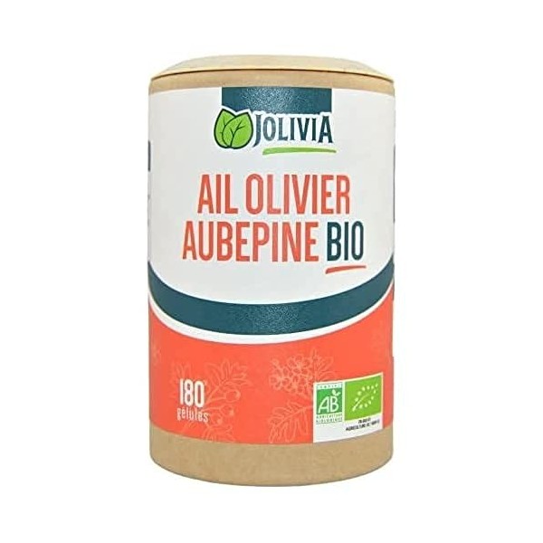 Ail-Olivier-Aubépine - Capsules de 270 mg - 180 capsules
