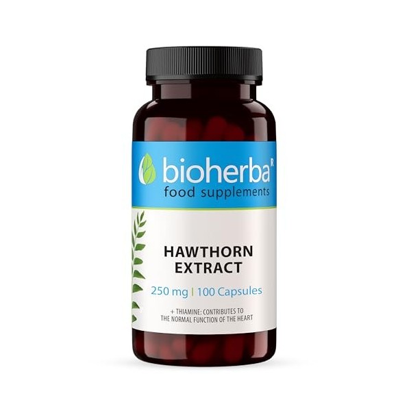 Aubépine – 100 Gélules de 250 mg | Complément végétal pour le bien-être circulatoire – par BIOHERBA