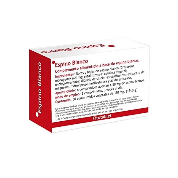 ELADIET FITOTABLET espino blanco 60comp. – convient à ceux qui souhaitent agir durablement sur leur bien-être, préparation en