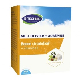 Biotechnie Ail + Olivier + Aubépine Bonne Circulation 200 Gélules Aubépine