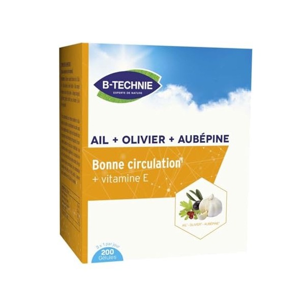 Biotechnie Ail + Olivier + Aubépine Bonne Circulation 200 Gélules Aubépine