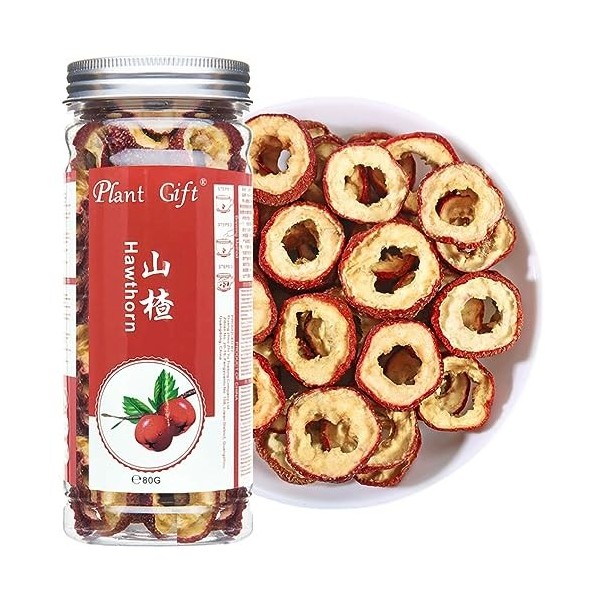 PlantGift Baie daubépine 80 g Herbe médicinale de Chine Shanzha/Aubépine séchée en vrac séchée, baies daubépine
