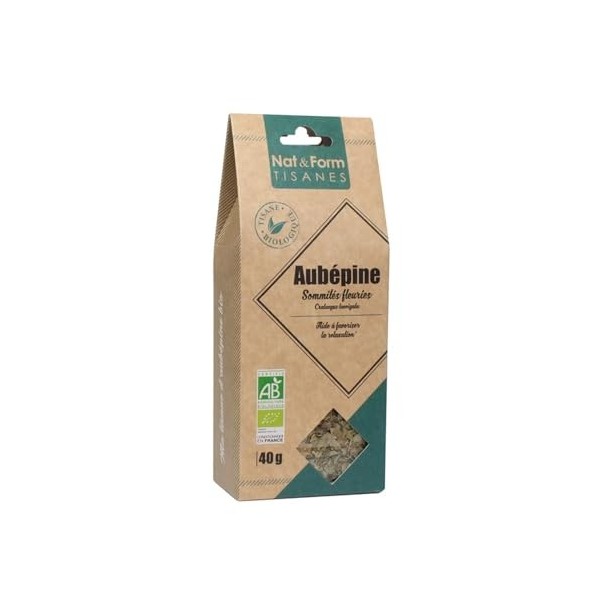 Nat&Form Tisane Aubépine Bio 40g Aubépine
