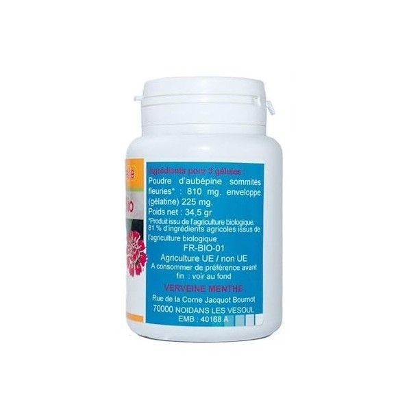 France Herboristerie GELULES AUBEPINE - dosées à 270 MG.