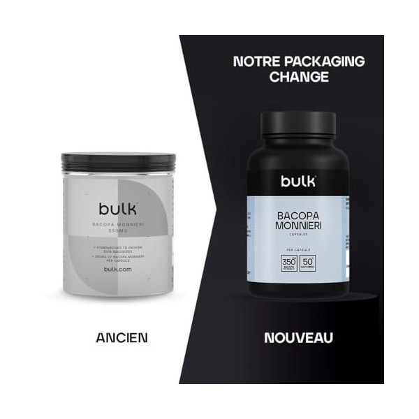 Bulk Gélules De Bacopa Monnieri 350 Mg, 350 mg, 350 mg, 90 Gélules