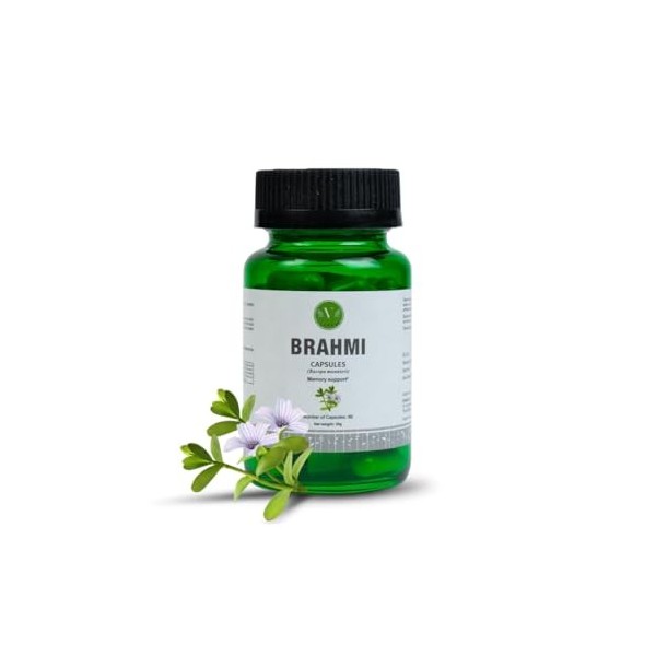 Vanan® Brahmi | Bacopa Monnieri Extrait 200 mg avec Bacosides Naturels | Nootropique Végétal pour la Concentration & la Clart