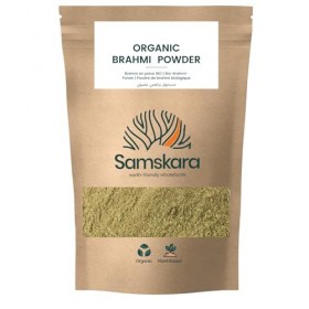 Brahmi en poudre | par la tribu Samskara | Brahmi Bacopa Monnieri | 100g | pour la clarté mentale et léquilibre émotionnel |