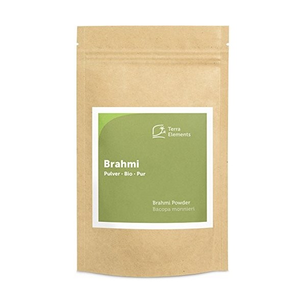 Terra Elements Brahmi bio en poudre 100 g I hysope d’eau I 100% pure I vegan I qualité crue