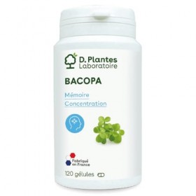 D.PLANTES - Bacopa - Complément Alimentaire - Mémoire & Concentration - Fabriqué en France - 120 Gélules