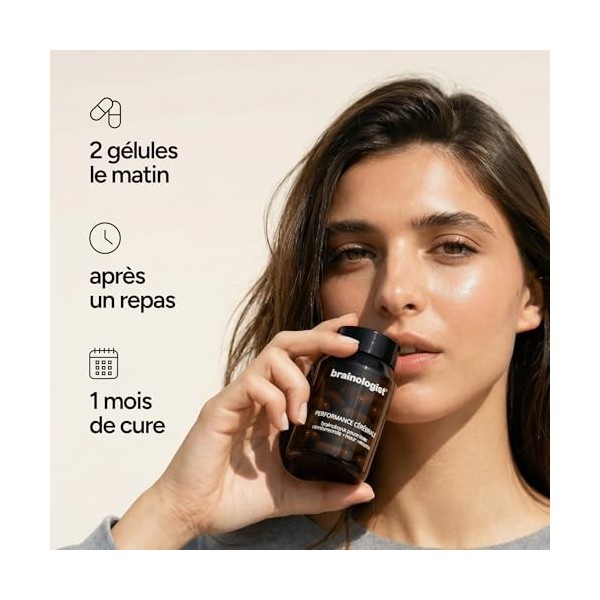 Brainologist – Performance Cérébrale 30J – Focus, Concentration & Mémoire – Bacopa Aronia Ginseng – Formule Neurosciences – A
