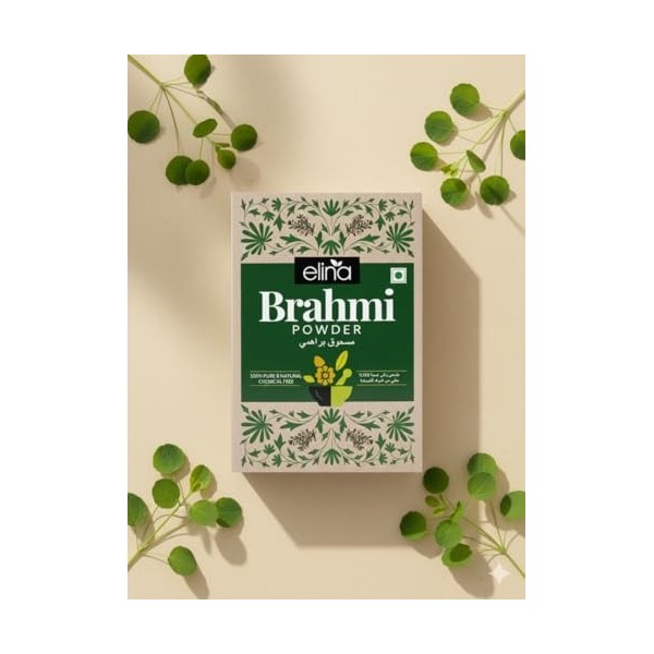 Poudre de Brahmi 100% Naturelle – Soin Capillaire Ayurvédique – Nettoyant & Fortifiant Naturel