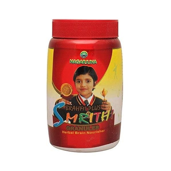NAGARJUNA Brahmi Plus Smrithi Granules Engrais pour cerveau Rouge 400 g Taille M
