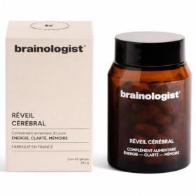 Brainologist – Réveil Cérébral 30J – Énergie Durable & Clarté Mentale – Tulsi Guarana Magnésium – Anti-Fatigue & Mémoire – Fo