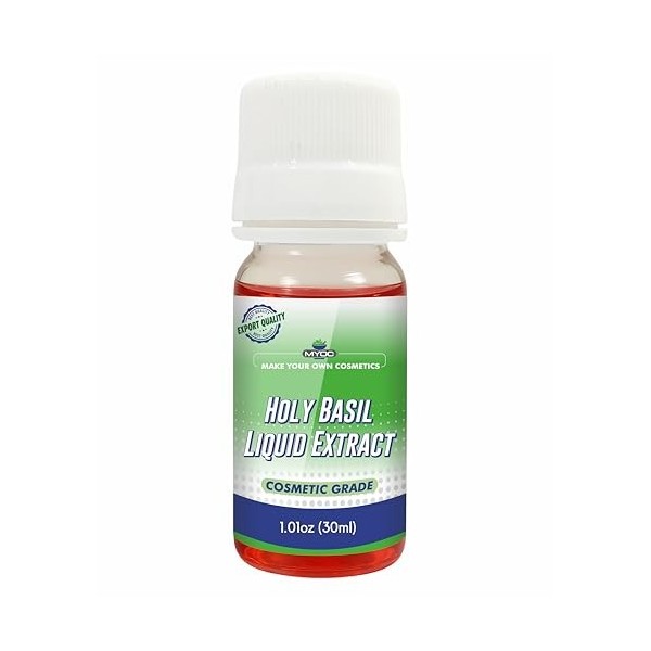 MYOC Holy Basil Tulsi Extrait liquide | Ingredient botanique de qualité cosmétique | Non édible | Extrait dherbes pour soi Ba...