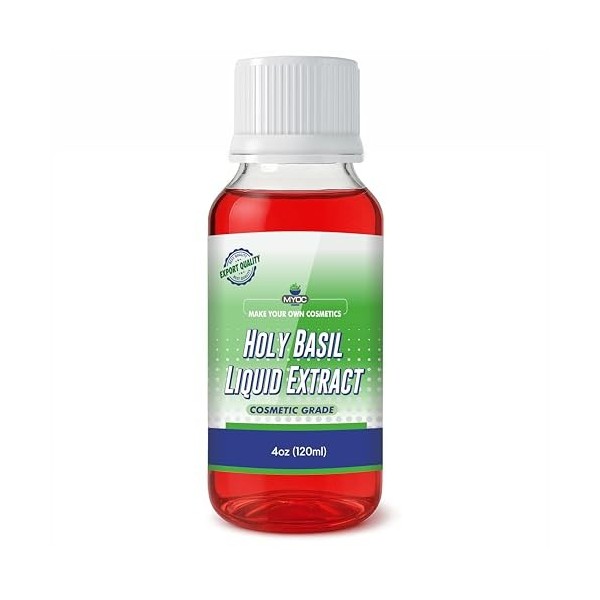MYOC Holy Basil Tulsi Extrait liquide | Ingredient botanique de qualité cosmétique | Non édible | Extrait dherbes pour soi Ba...