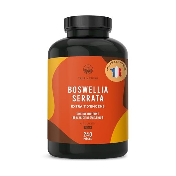 Boswellia Serrata | 2.000mg - 240 Gélules - 85% dAcide Boswellique - Bien-être, Articulation - Encens Indien - Ayurveda, Veg