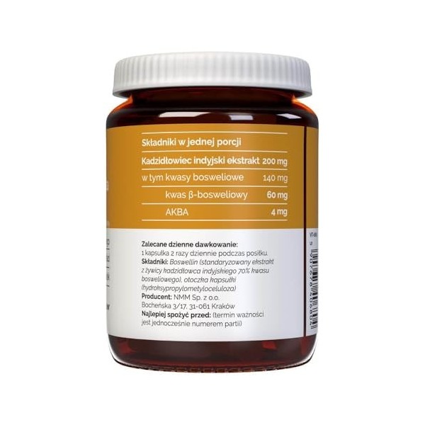 Vitalers Boswellia Serrata 200 mg - 60 gélules, Vegan, 1 mois de supplémentation, Sans conservateur, Composition pure