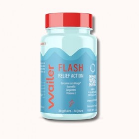 Wailer, Flash, Curcurouge ® breveté, Souplesse articulaire, Stress oxydatif, 30 Gélules, Curcuma et Boswellia, Gingembre, Mad