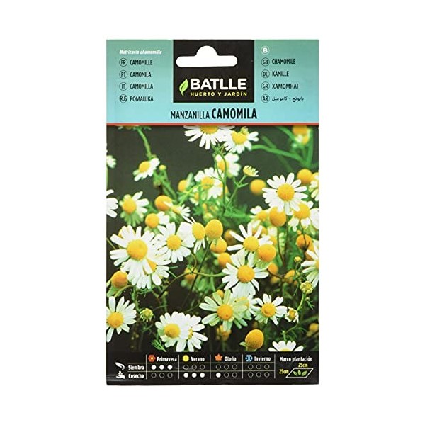 Graines aromatiques de Batlle - Camomille Camomila 1g Lot de 2 Camomille