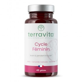 Cycle Féminin | Complément Alimentaire Règles Douloureuses et Syndrome Prémenstruel | Avec Camomille, Pissenlit, Vit B6 et Sa