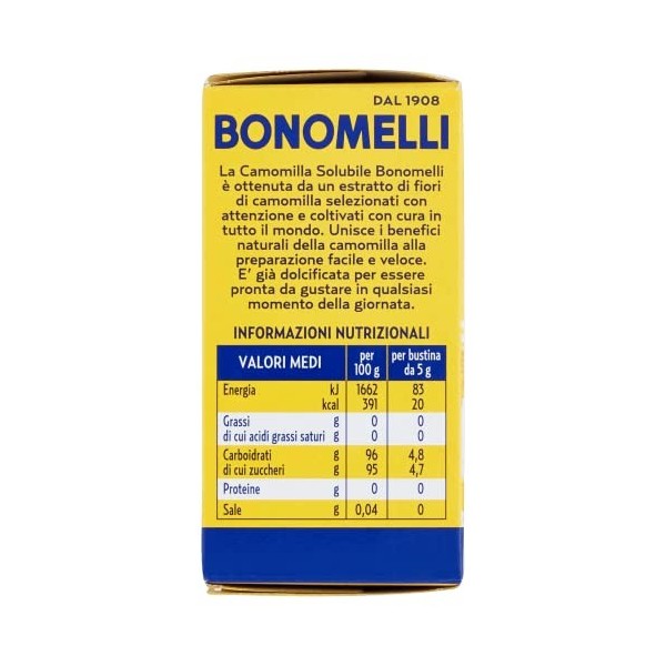 Bonomelli, Camomille Soluble Classique, Extrait Concentré de Fleurs Sélectionnées, Donne des Moments de Calme et de Détente, ...
