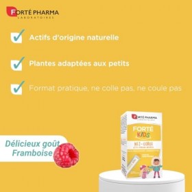 Forté Pharma - Forté Kids Nez Gorge dès 3 ans - Actifs dorigine naturelle - Camomille, Miel, Mauve, Bouillon blanc - Format 