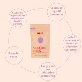 APIH Digestive Blend avec 16 extraits de plantes, enzymes digestives, complément alimentaire au curcuma, à la camomille et au