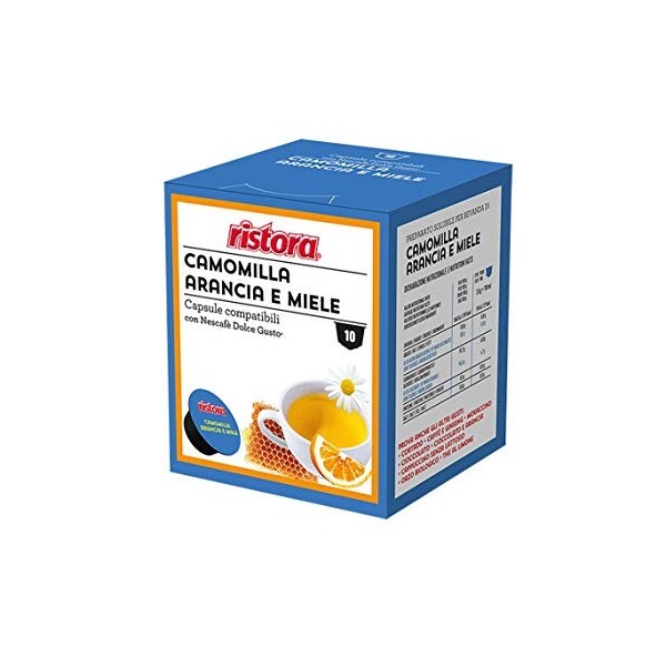 10 capsules Camomille orange et miel dans compatibles Sweet GUSTO* Ristora