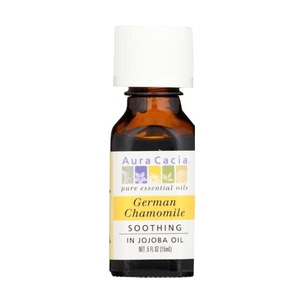 Aura Cacia - Precious Essentials apaisant camomille allemande en huile de jojoba - 0,5 Oz Camomille