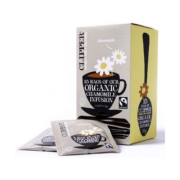 Clipper Ft Org Lot de 5 enveloppes camomille 25 sacs x 5